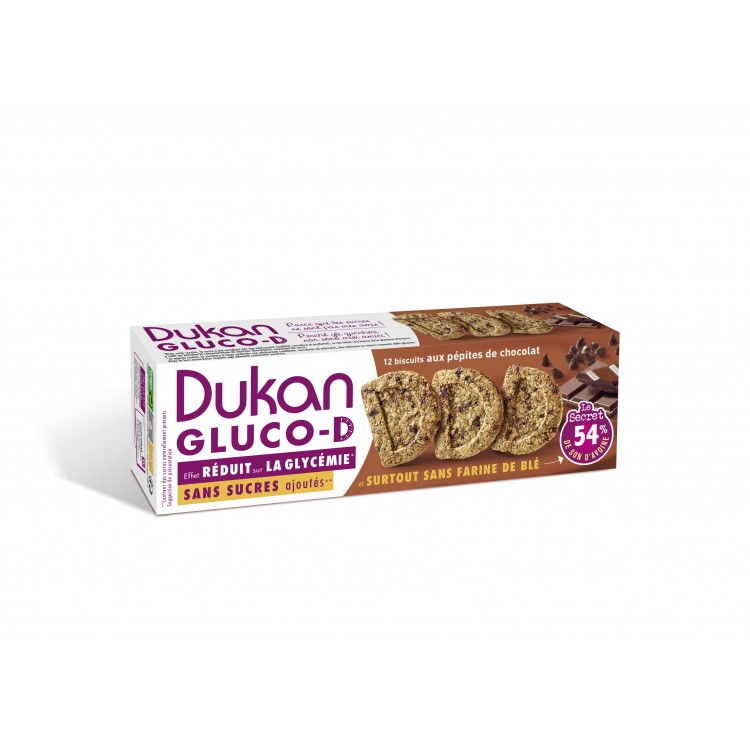 Dukan Μπισκότα βρώμης GLUCO-D με κομμάτια σοκολάτας 100 γρ
